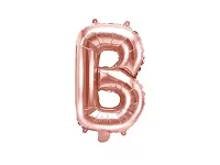 Foliové písmeno B rose gold 35 cm