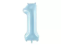 Foliová číslice - modrá 1 - 86 cm
