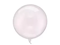 Dekorační bublina průhledná růžová 40 cm