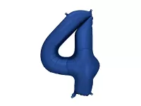 Foliová číslice námořnická modrá 4 - 86cm