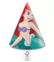 Papírové čepičky Malá mořská víla Ariel 6ks