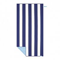 Spokey SAILOR Rychleschnoucí cestovní osuška, 80 x 160 cm, modré pruhy