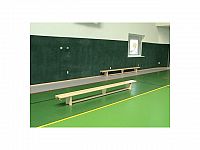 Švédská lavička tělocvičná s kladinkou, délka 2,7 m, lakovaná, háky na žebřinu