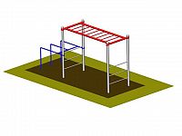 Žebřiny a dvojbradla, výška pádu do 1.50 m WK26 b, Workoutový prvek