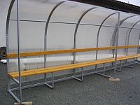 Fotbalová střídačka SC 5m, AL konstrukce + polykarbonát