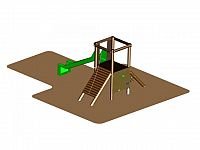 Věž se skluzavkou, varianta 2 - do 1.35 m (DH 12b)
