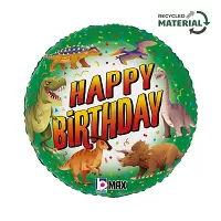 Foliový balonek Happy Birthday dinosaurus 46 cm