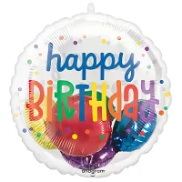 Fóliový průhledný plněný balonek Happy Birthday 50 cm