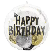 Fóliový průhledný plněný balonek Happy Birthday Elegant 50 cm