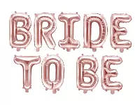 Foliový nápis BRIDE TO BE v rose gold barvě 340 x 35 cm
