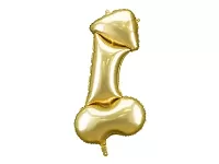 Fóliový balónek zlatý penis 46 x 88 cm