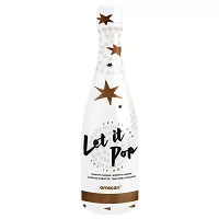 Vystřelovací konfety láhev šampusu - rosegold hvězdy