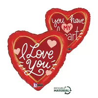 Fóliový balónek srdce oboustranné I love you 46cm