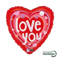 Fóliový balónek srdce Love you - srdíčka 46cm
