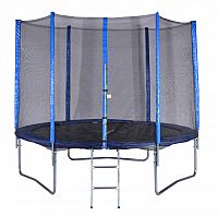 Trampolína 180 cm + síť + žebřík modrá