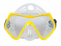 Šnorchlovací set 3 v 1, ŹLUTÝ, L/XL, ploutve 42-47, šnorchl, maska