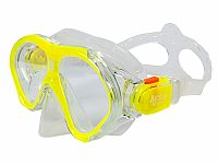 Šnorchlovací set 3 v 1, DĚTSKÝ, ŽLUTÝ, obsahuje masku, ploutve a šnorchl