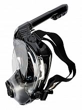 Šnorchlovací maska, černá, celoobličejová, velikost S/M