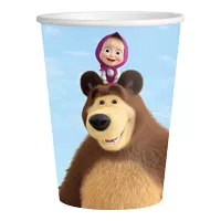 Papírové kelímky Máša a Medvěd 250ml - 8ks