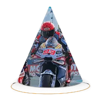 Papírové party čepičky Moto GP 6ks
