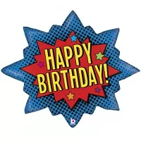 Foliový balonek superhero Happy Birthday 81 cm