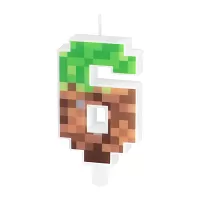Dortová svíčka číslice Minecraft 6