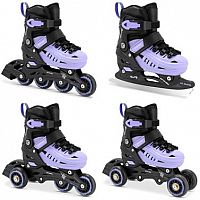 Spokey 4ONE Brusle 4v1, fialové, vel. 29-43