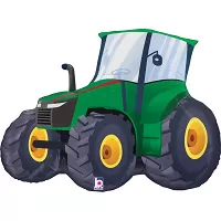 Fóliový balónek realistický zelený Traktor 76cm