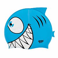Dětská plavecká koupací čepice, PIRANHA, modrá