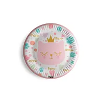 Papírové talíře Kočičí princezna 18cm - 8ks