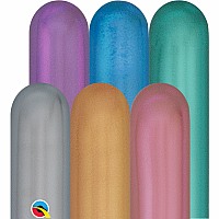 Modelovací balonky Q260 (152cm:5cm) CHROME mix barev 100ks