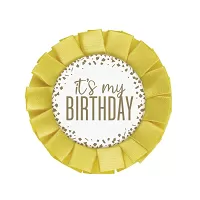 Narozeniná brož "Its my birthday" zlatá