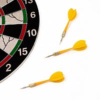 Acra terč na šipky 15", 38cm, kovový rám, 6 šipek