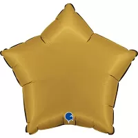 Foliový balonek hvězda saténově zlatá 46 cm