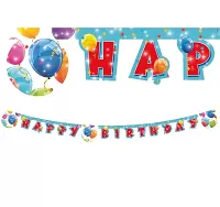 Narozeninový banner Happy Birthday - Balónky