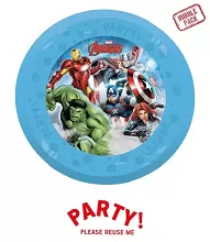 Plastové talíře Avengers znovupoužitelné 21 cm - 4 ks