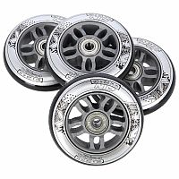 Sada černých PU koleček 84x24 + ložiska ABEC9 NILS Extreme