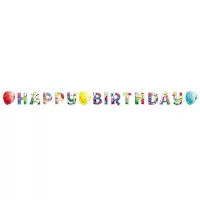 Party nápis s balonky Happy Birthday 180 cm