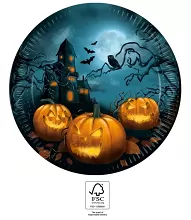 Papírové talíře EKO Halloween 23 cm - 8 ks