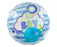 Foliový balonek srdce baby blue 46 cm - Nebalený