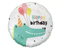 Fóliový balonek krokodýl Happy Birthday 45cm