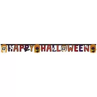 Party nápis papírový Happy Halloween - barevný 180 cm