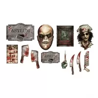 Papírová halloweenská dekorace Sinister 12 ks