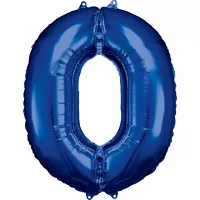 Foliová číslice - Tmavě modrá 0 - 86 cm