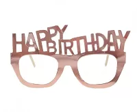 Papírové brýle rose gold Happy Birthday 4 ks