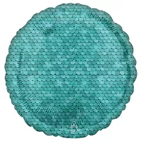 Foliový balonek kruh modrý - šupiny 43 cm