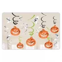 Závěsné spirály Halloween dýně a duch 12 ks