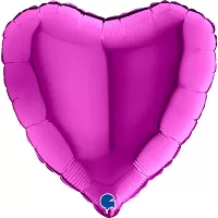 Foliový balonek srdce fialové 46 cm