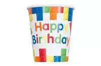 Papírové kelímky Stavebnice Happy Birthday 8 ks