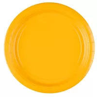 Papírové talíře žluté  23 cm - 8 ks